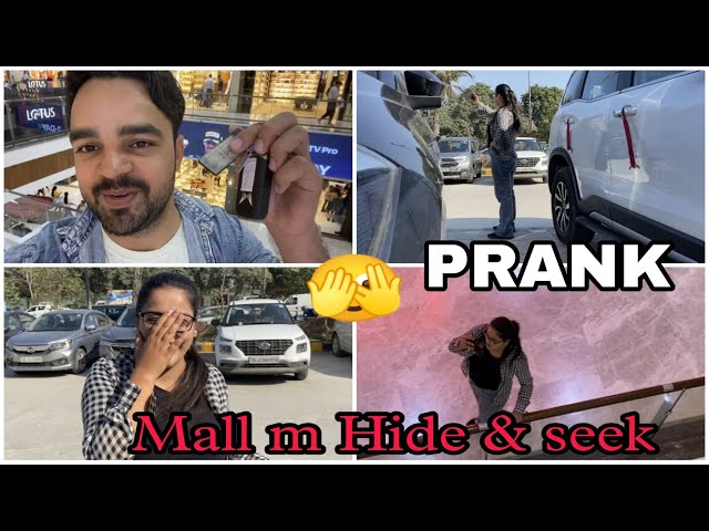 Hide & Seek Prank in mall with Aditi Sharma 🤣😱 #chulbulvideos #aditisharma #viral #prank #vlog