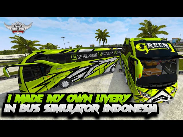 Bus simulator indonesia I made my own livery how to make livery in bussid | #bussid #gaming #games
