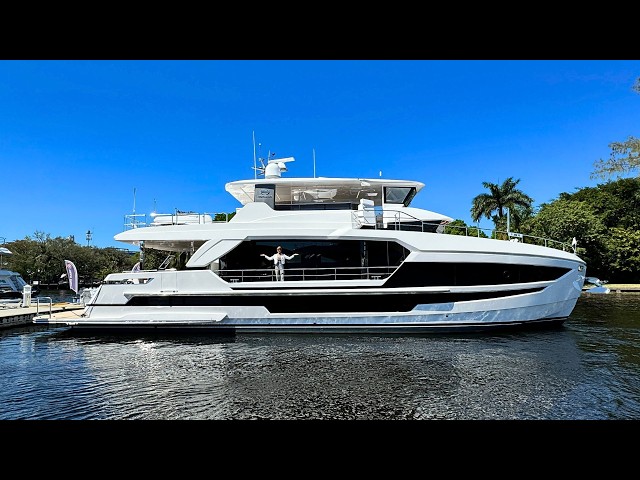 How is this a 75' Yacht??? 😳 Horizon FD75 Power Motor Yacht Tour