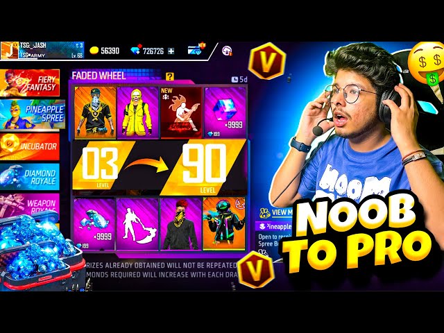Free Fire Luckiest Id Got Everything Permanent In 1 Spin 😍 Rarest Level 1 Id -Garena Free Fire