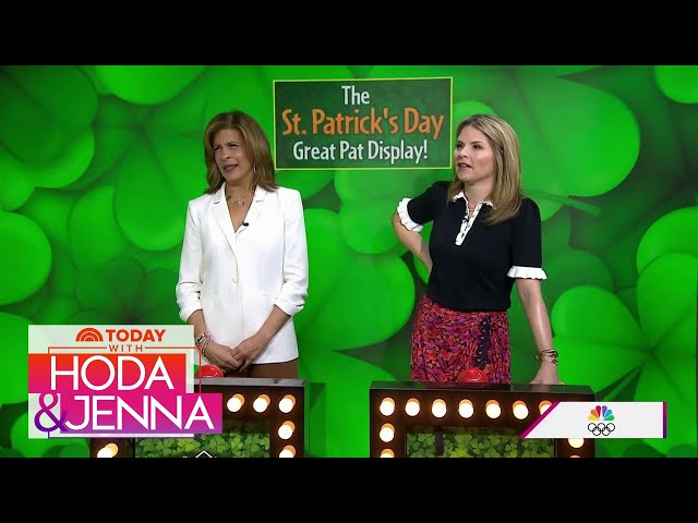 Hoda and Jenna play a Patrick-themed game for St. Patrick's Day