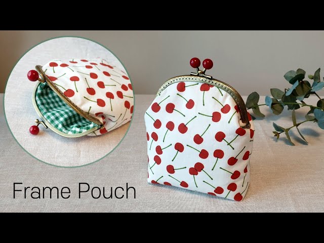 DIY 프레임 파우치 만들기(w.천나라)/패턴 그리는 법/프레임 깔끔하게 다는 법 - How to sew a frame pouch/easy pattern making