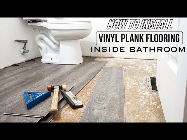 How To Install Vinyl Plank Flooring In A Bathroom As A Beginner | Home Renovation