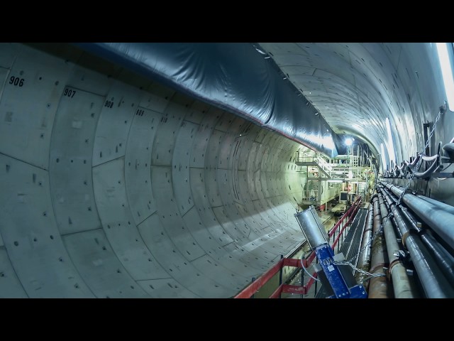 Die Tunnelvortriebsmaschine im Tunnel Rastatt [TIMELAPSE]