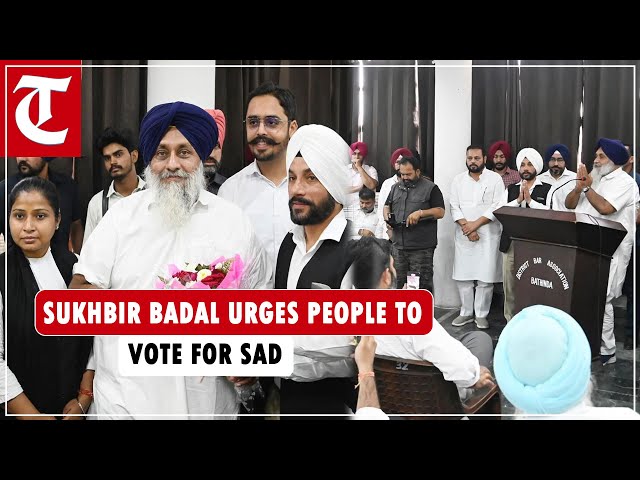 "Delhi-based parties trying to capture..": Sukhbir Badal urges people to vote for Akali Dal