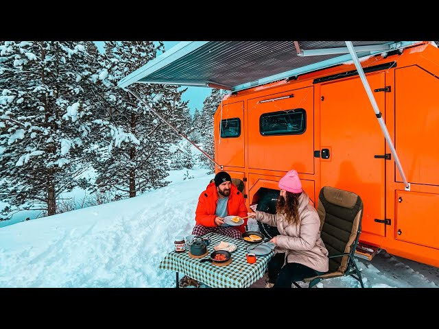Kars, Sarıkamış with a Caravan| What We Should Pay Attention in Snow Camp | Vanlife
