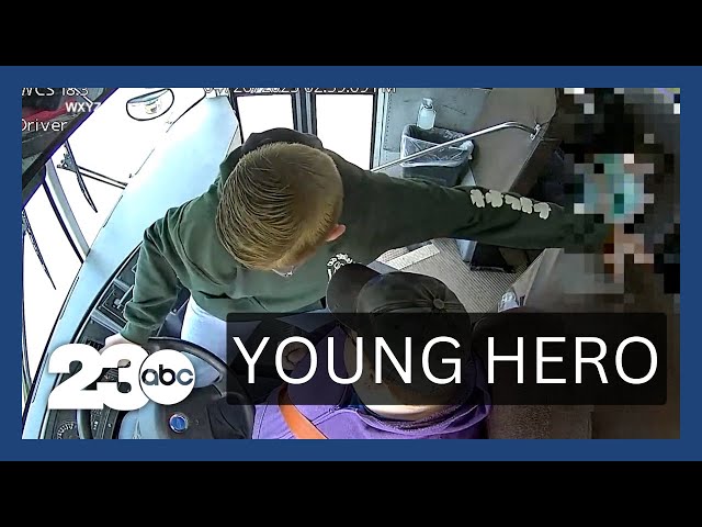 Michigan middle schooler saves school bus