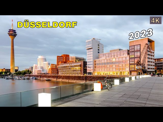 Düsseldorf on a Cloudy Day Germany 🇩🇪 (4K City Tour in 2023 )