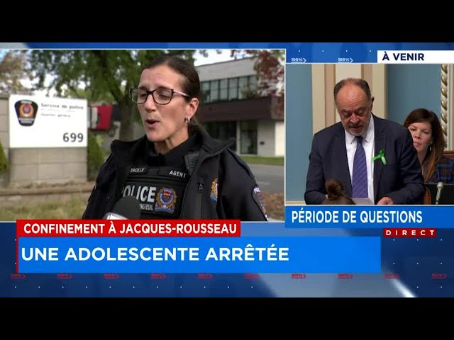 École Jacques-Rousseau: confinement terminé, une ado arrêtée - Explications 14h