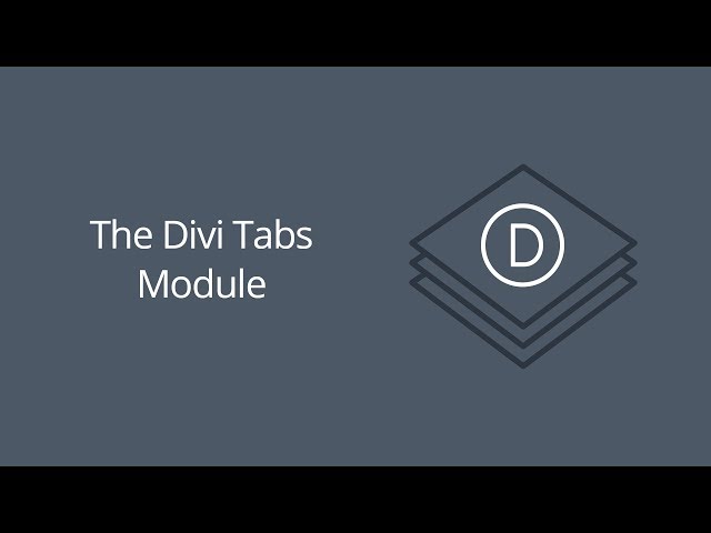 The Divi Tabs Module