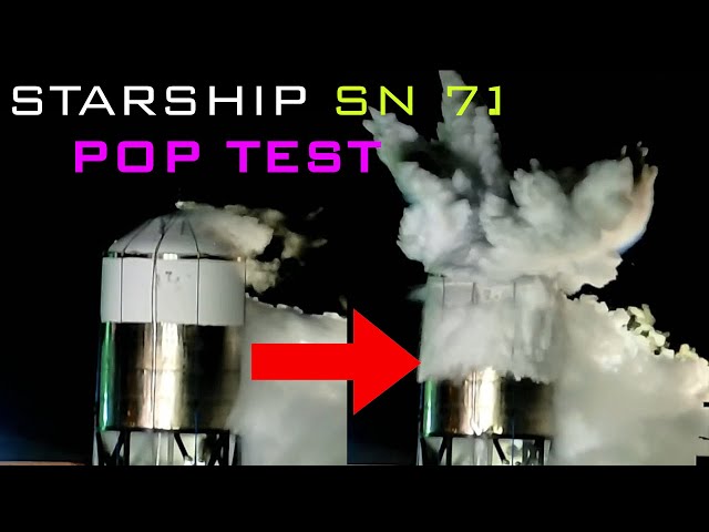 SpaceX Starship SN7.1 SLOMO Pressure test till destruction | SN7 Pop test in SLO-MO