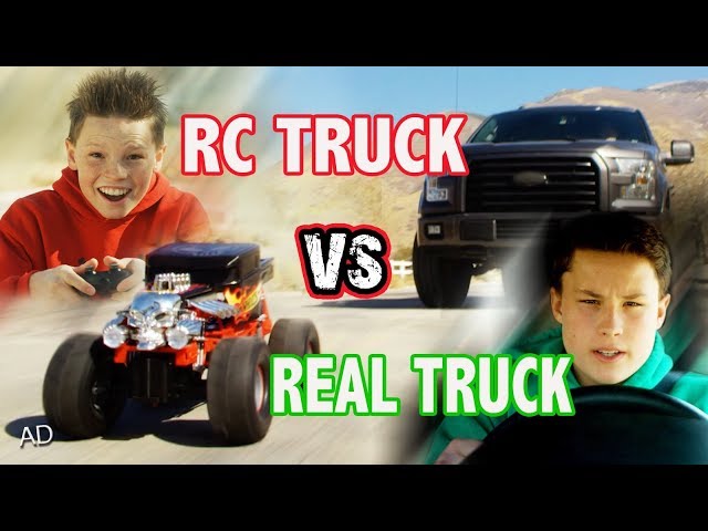 Real Truck vs RC Monster Truck!