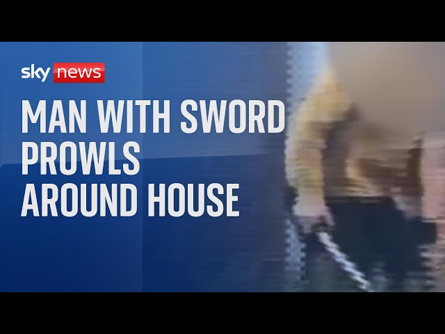 Watch: Suspected attacker wielding a sword in east London