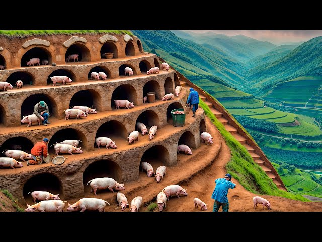 Why Chinese Farmers Dig Caves To Raise Millions of Pigs in the Mountains