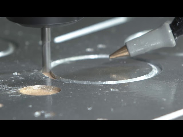 CAMaster CNC Cuts Aluminum Instrument Panel