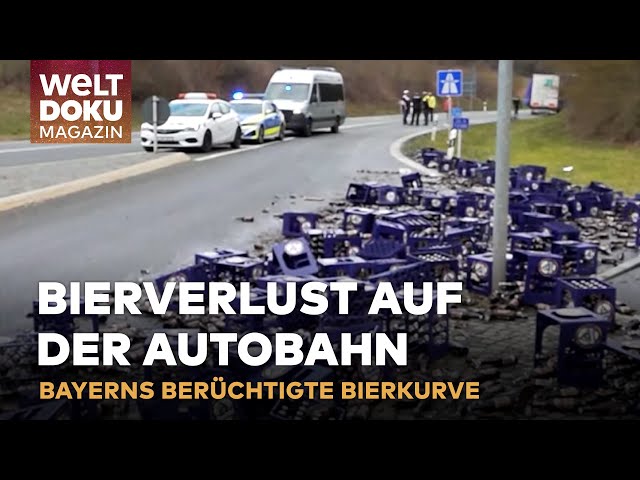 KULMBACH: "Tausende Liter Bier fließen über Asphalt!" Berüchtigte Bierkurve zwingt LKWs in die Knie!