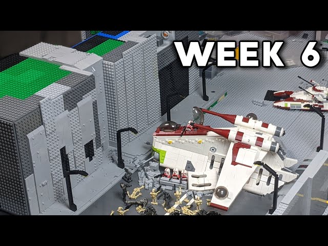 Building The Battle Of Coruscant In LEGO Week 6: Adding More Battle Damage To The City!