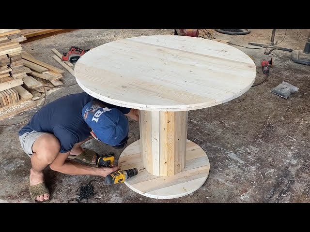 Amazing Creative Design Ideas Woodworking Project Cheap - Build A Outdoor Round Tables From Pallets