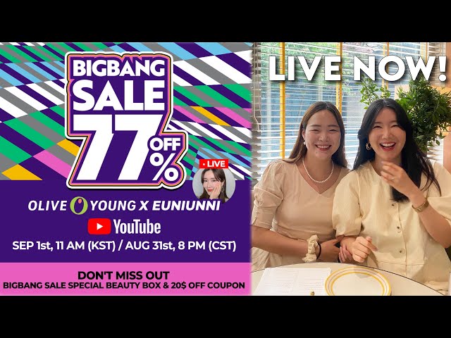 OLIVEYOUNG Big Bang Sale up to 77% + $15 off code for 🦄! #OliveyoungGlobal
