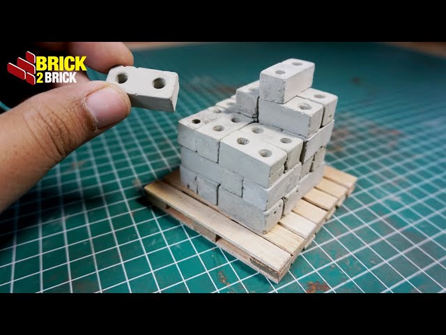 DIY How To Make Mold Miniature Brick Wall From Scratch - Part 2