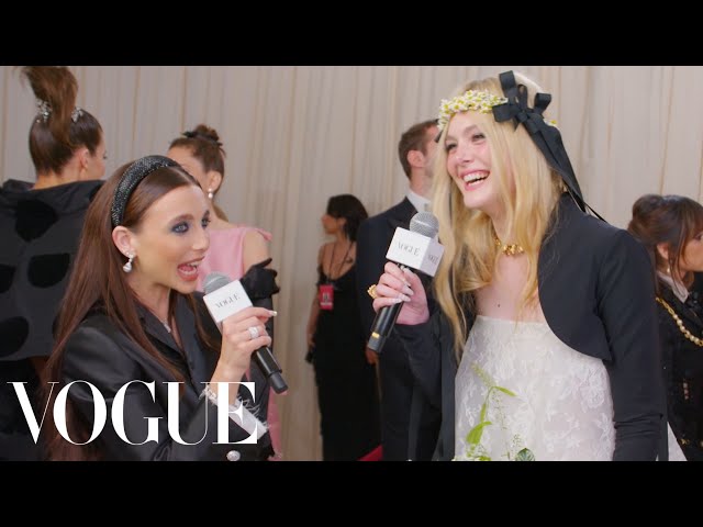 Elle Fanning’s Spring Fairy Met Look | Met Gala 2023 With Emma Chamberlain | Vogue