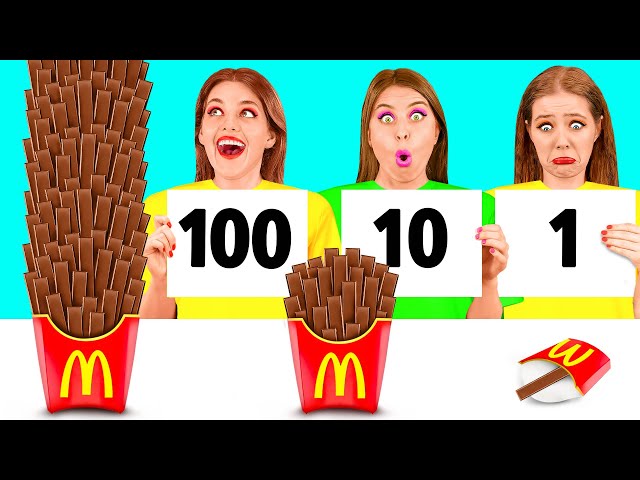 100 Schichten Nahrung Challenge | Streichkriege von TeenTeam Challenge