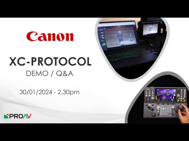 Multicamera control with Canon's XC Protocol - Live Workshop / Q&A