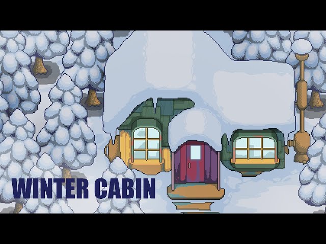 Winter Cabin - Pixel Art Timelapse