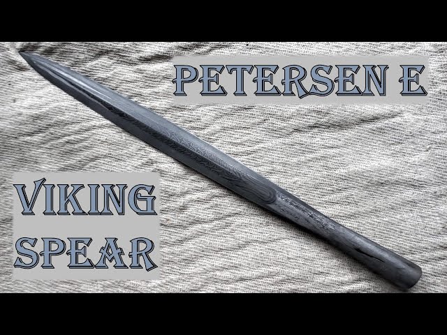 Blacksmithing. Petersen E type Viking Age damascus spear head.