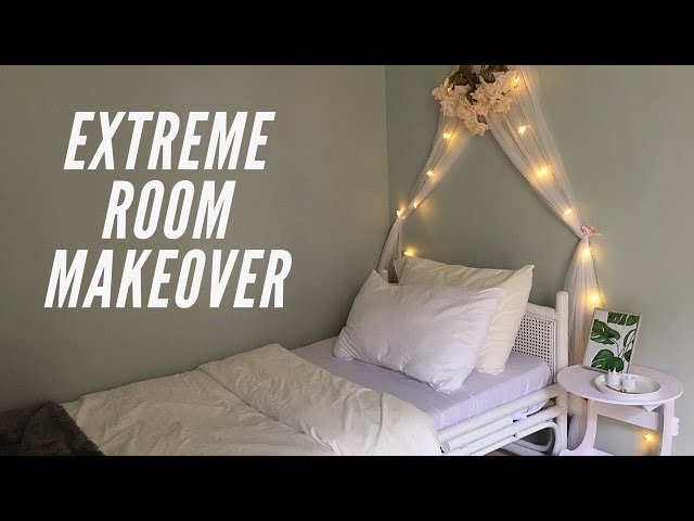 The first video, extreme minimalist room makeover 🔨