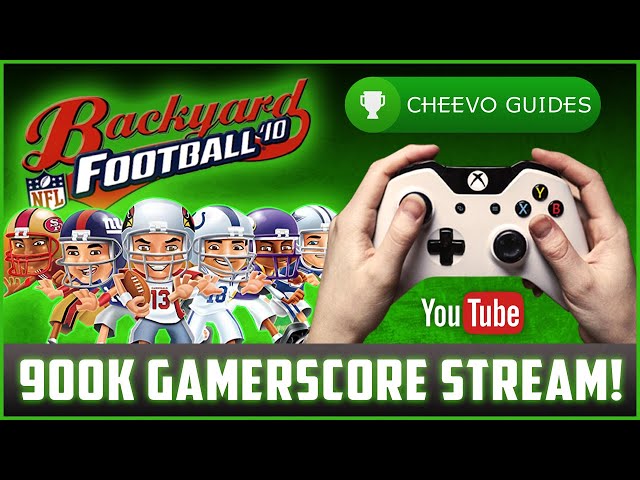 900k Gamerscore Live Stream (Playing Backyard Football 10)