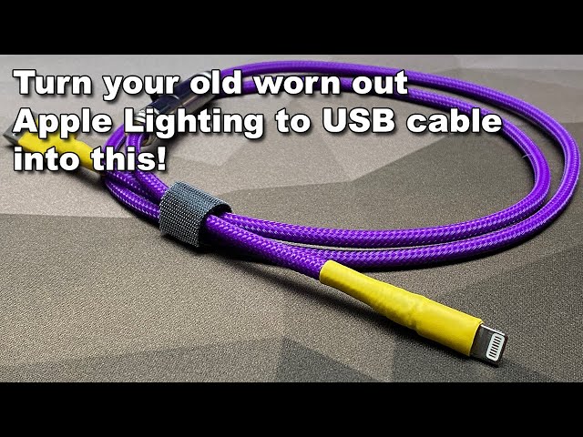 Don't throw away your worn out Lightning to USB cable (insulation fix and customization)