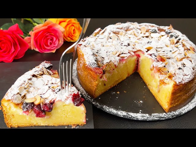 20 minute cake! Juicy vanilla cherry cake – quick & easy! This recipe is a dream 🍒