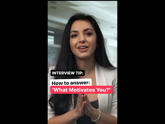 INTERVIEW TIP: (Be Truthful!) "What Motivates You?" Simple Framework | #shorts