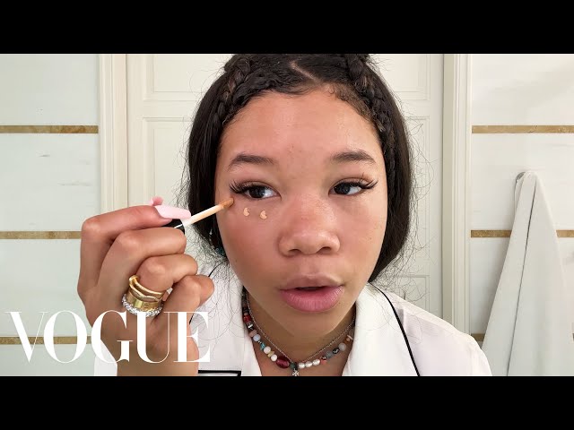 The Last of Us’s Storm Reid's Glowing Skin & Winged Eyeliner Guide | Beauty Secrets | Vogue