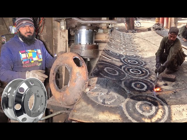 How to Make a Truck Wheel Rim Plate From old MS Sheets || In local Factory