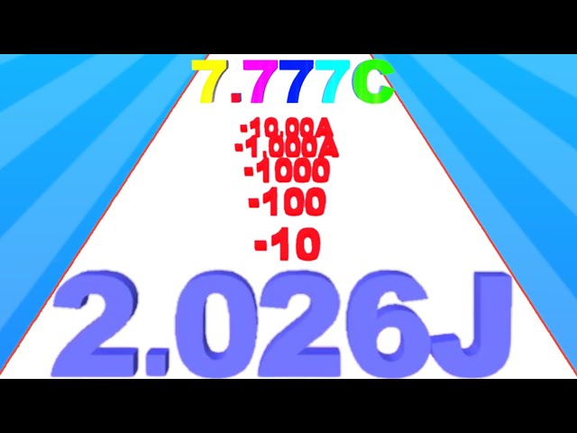 NUMBER MERGE RUN - Number Master 3D LevelUp Reach 2.026j (Infinity; Ads Clicker)
