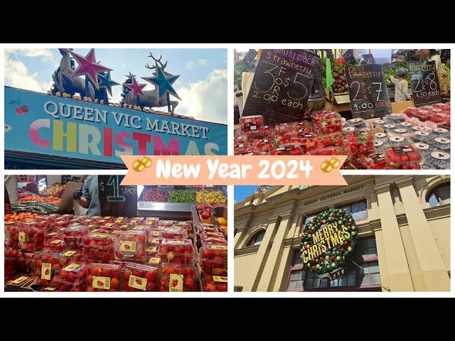 🇦🇺 Masters in Melbourne | buying fruits at Queen Victoria Market for New Year [2024]
