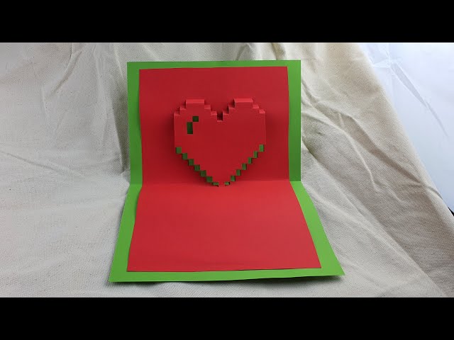 How to cut a cute 3D red heart | Kirigami by TL