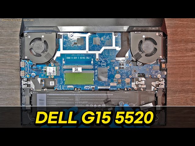 Dell G15 5520 Gaming Laptop Disassembly - RAM, SSD, Battery, Motherboard Upgrade