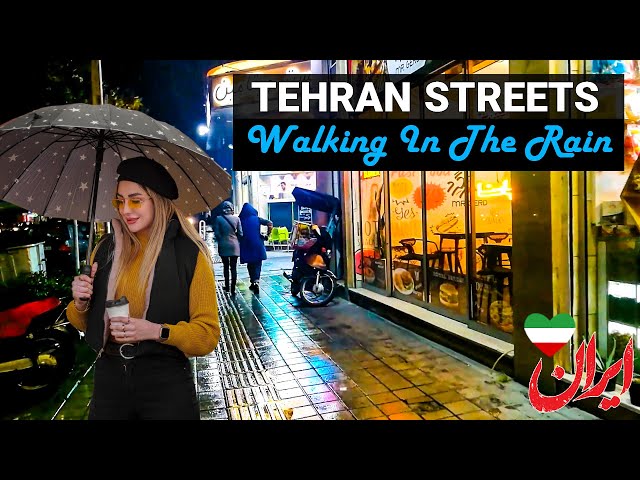 Walking In The Rain In Tehran Streets, Iran 🇮🇷 / تهران ایران