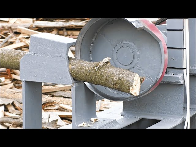 Most Amazing Fastest Homemade Log Splitter Equipment - Biggest Hydraulic Wood Cutting Splitter