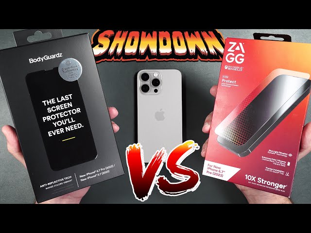 iPhone 15 Pro Max Screen Protector Showdown -  Bodyguardz VS Zagg XTR3
