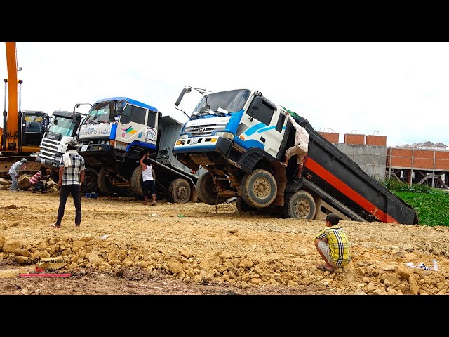 Amazing Incredible Hyundai Truck Fails Working Unloading Soils