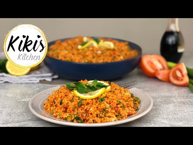 Kisir Recipe turkish bulgur salad | healthy, diet-friendly and vegan | Kikis Kitchen