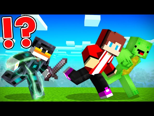 Speedrunners vs OVERPOWERED Hunter in Minecraft - Maizen JJ and Mikey