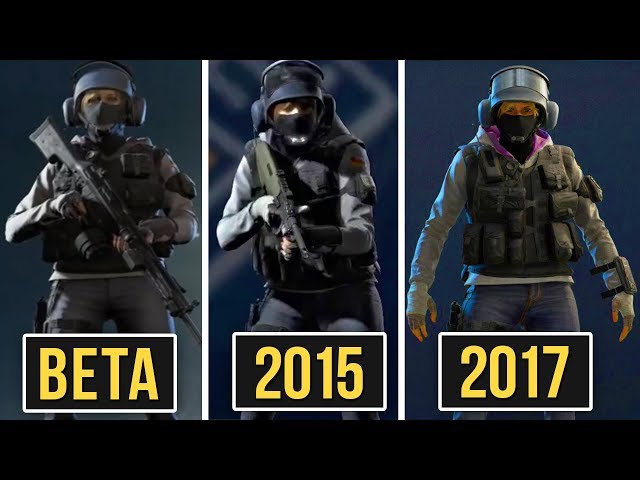 BETA vs 2015 vs 2017 - Rainbow Six Siege Comparison Menu (Operators, Rank Icons and More) EVOLUTION