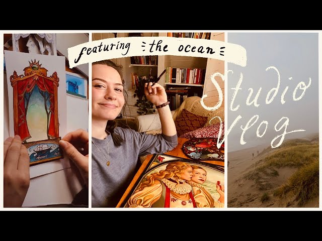 studio vlog where I moved to the coast and paint a lot