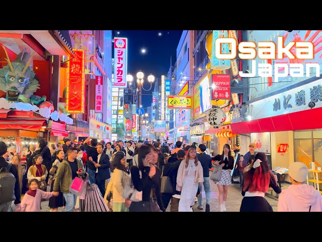 Osaka, Japan - The Insane Nightlife Of Japanese - 4K HDR 60FPS Walking Tour
