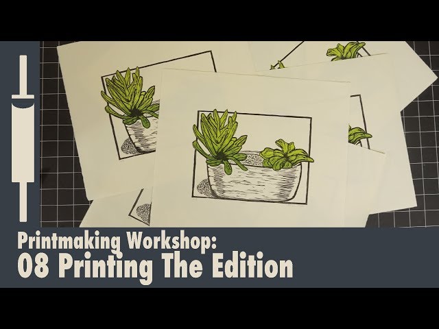 Linocut Printmaking Tutorial 08: Printing The Edition